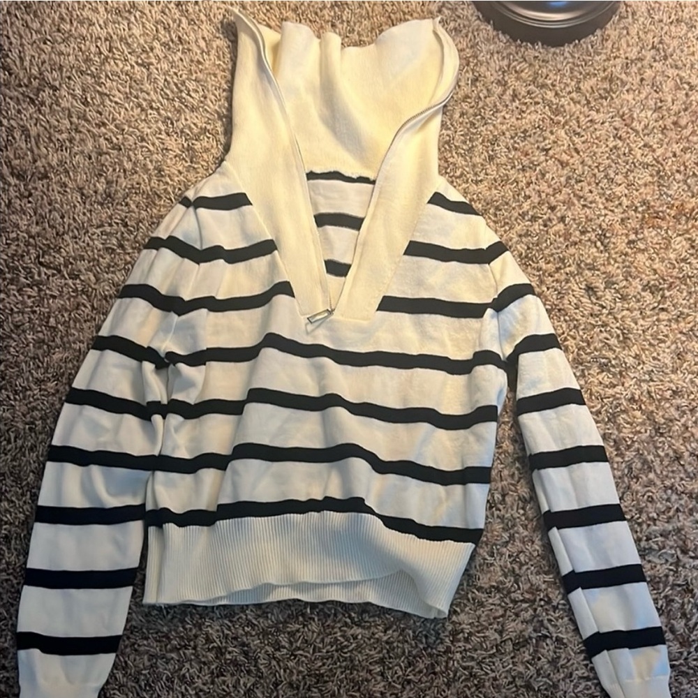 Striped Black and White Sweater